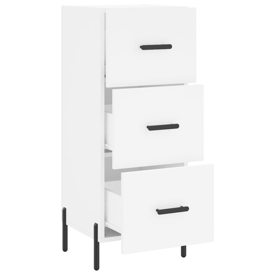 Dressoir 34,5X34X90 Cm Bewerkt Hout Wit