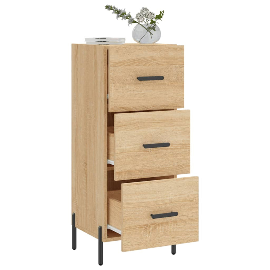 Dressoir 34,5X34X90 Cm Bewerkt Hout Sonoma Eiken