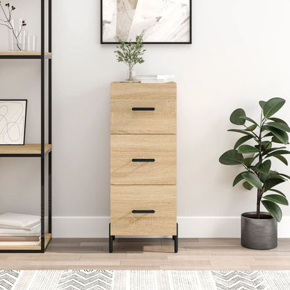 Dressoir 34,5X34X90 Cm Bewerkt Hout Sonoma Eiken