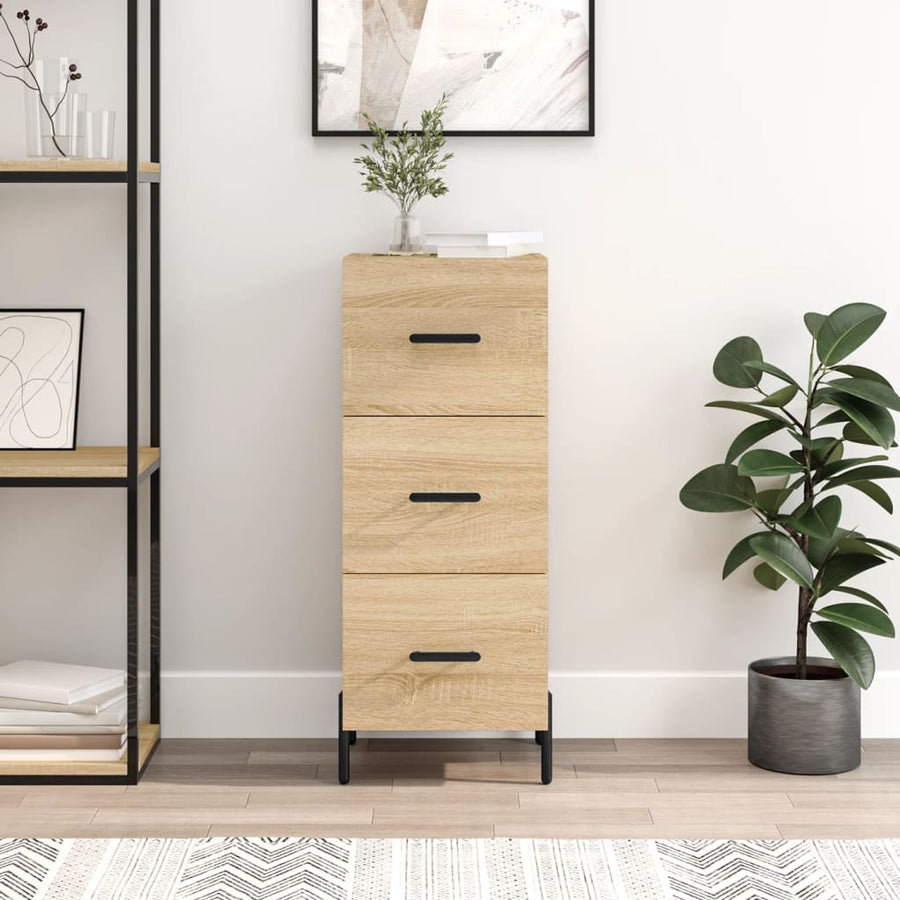 Dressoir 34,5X34X90 Cm Bewerkt Hout Sonoma Eiken