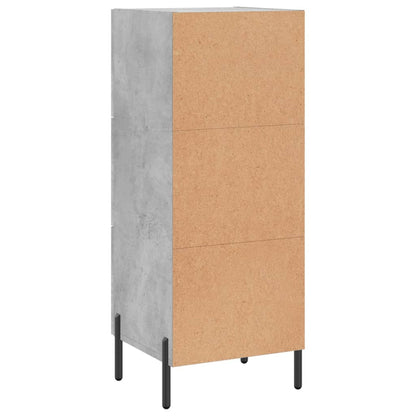 Dressoir 34,5X34X90 Cm Bewerkt Hout Betongrijs