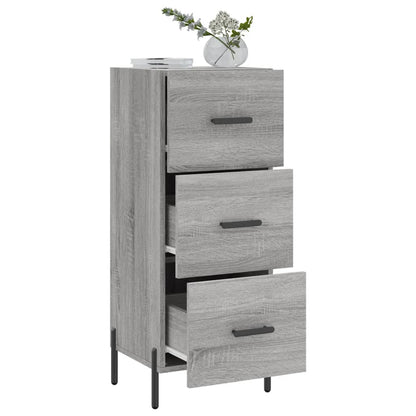 Dressoir 34,5X34X90 Cm Bewerkt Hout Grijs Sonoma Eikenkleurig