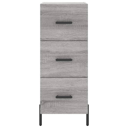 Dressoir 34,5X34X90 Cm Bewerkt Hout Grijs Sonoma Eikenkleurig