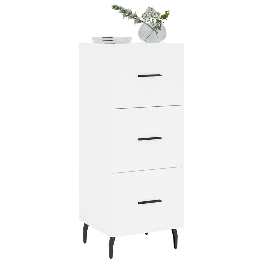 Dressoir 34,5X34X90 Cm Bewerkt Hout Wit