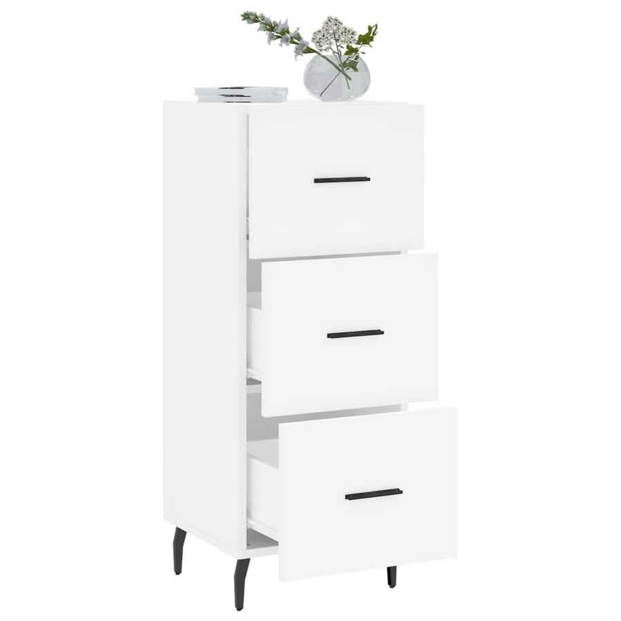 Dressoir 34,5X34X90 Cm Bewerkt Hout Wit