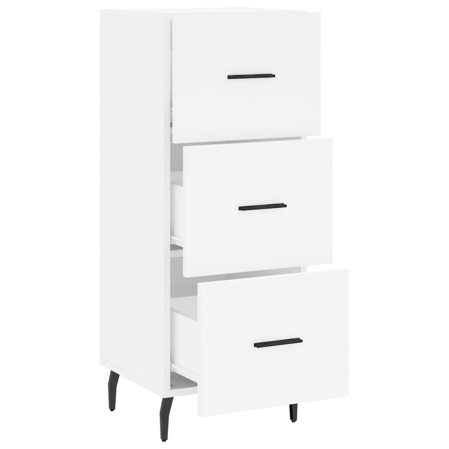 Dressoir 34,5X34X90 Cm Bewerkt Hout Wit