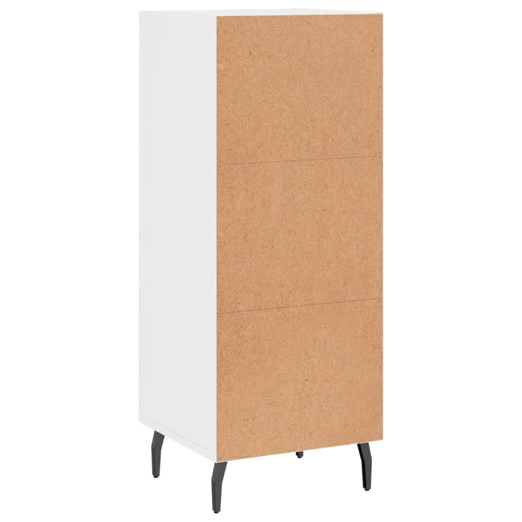Dressoir 34,5X34X90 Cm Bewerkt Hout Hoogglans Wit