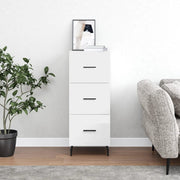 Sideboard 34.5x34x90 cm engineered wood high gloss white