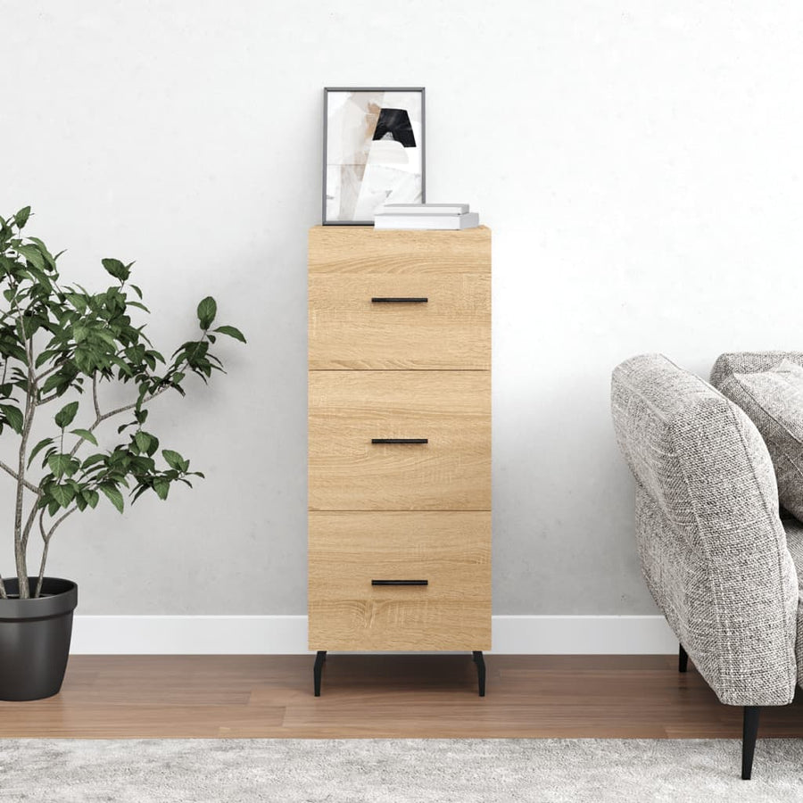 Dressoir 34,5X34X90 Cm Bewerkt Hout Sonoma Eiken