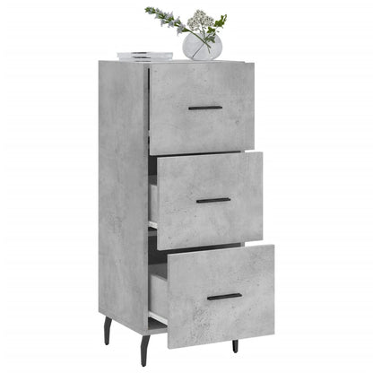 Dressoir 34,5X34X90 Cm Bewerkt Hout Betongrijs