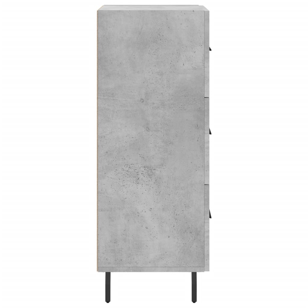 Dressoir 34,5X34X90 Cm Bewerkt Hout Betongrijs