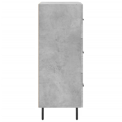 Dressoir 34,5X34X90 Cm Bewerkt Hout Betongrijs