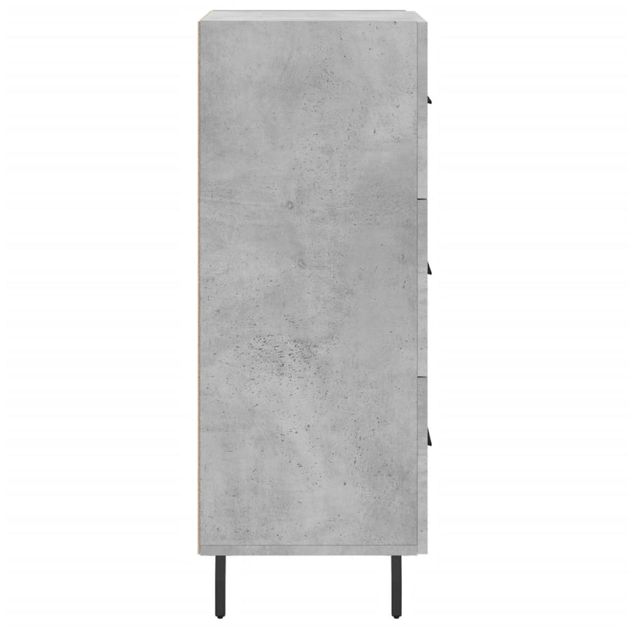 Dressoir 34,5X34X90 Cm Bewerkt Hout Betongrijs