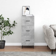 Sideboard 34.5x34x90 cm treated wood concrete grey
