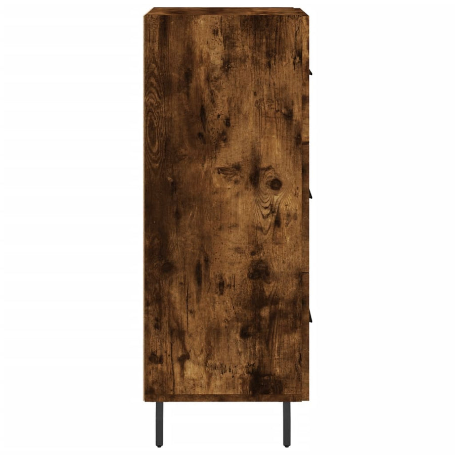 Dressoir 34,5X34X90 Cm Bewerkt Hout Gerookt Eiken