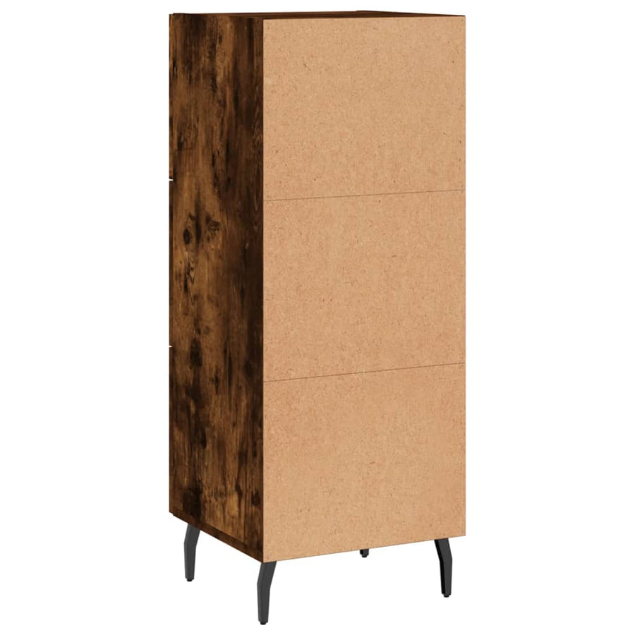 Dressoir 34,5X34X90 Cm Bewerkt Hout Gerookt Eiken