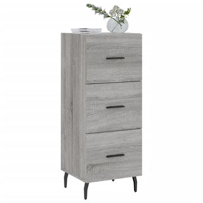 Dressoir 34,5X34X90 Cm Bewerkt Hout Grijs Sonoma Eikenkleurig