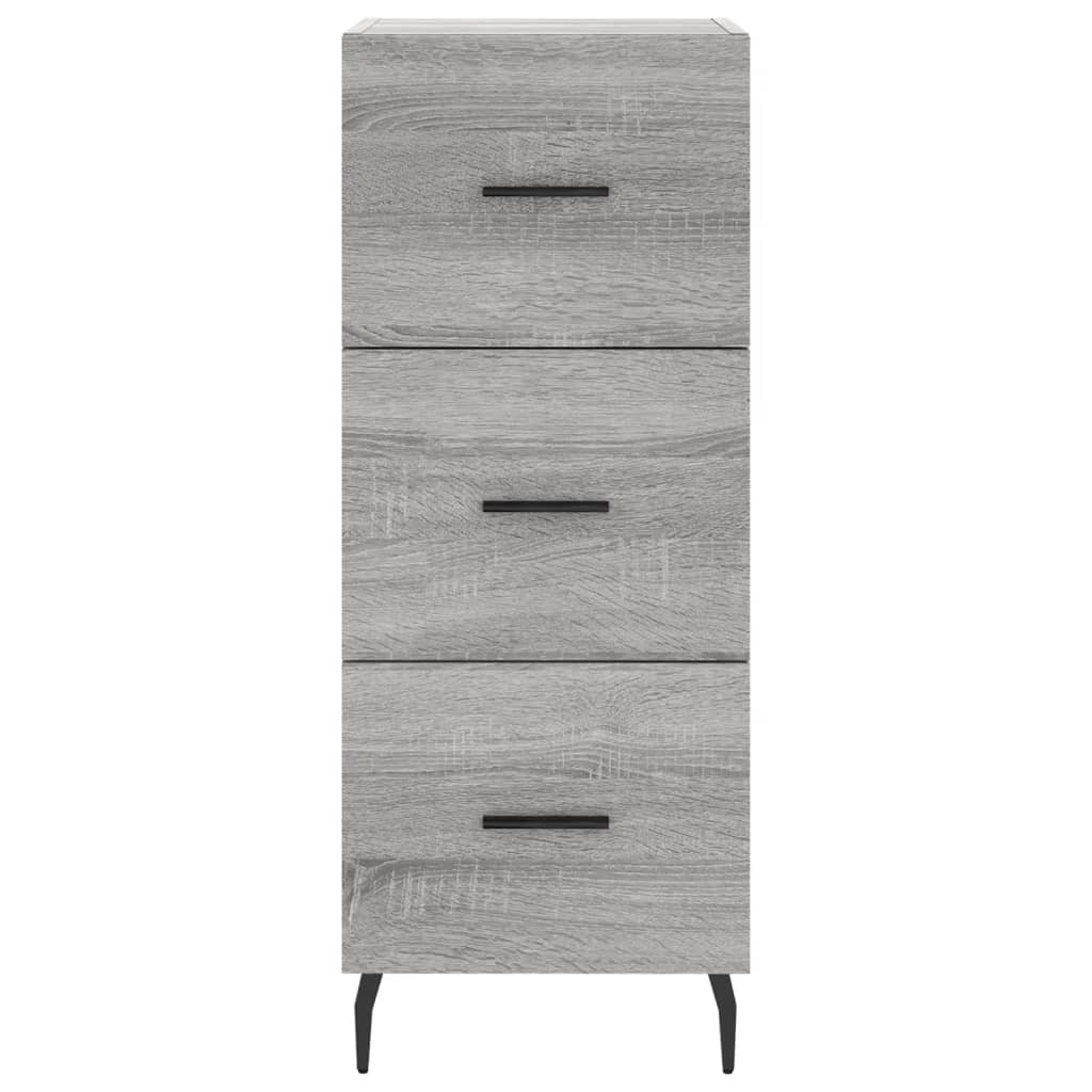 Dressoir 34,5X34X90 Cm Bewerkt Hout Grijs Sonoma Eikenkleurig