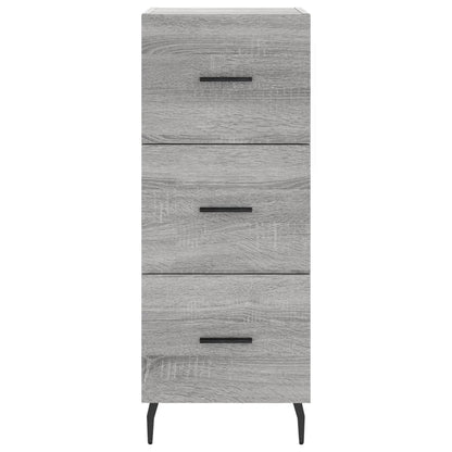 Dressoir 34,5X34X90 Cm Bewerkt Hout Grijs Sonoma Eikenkleurig