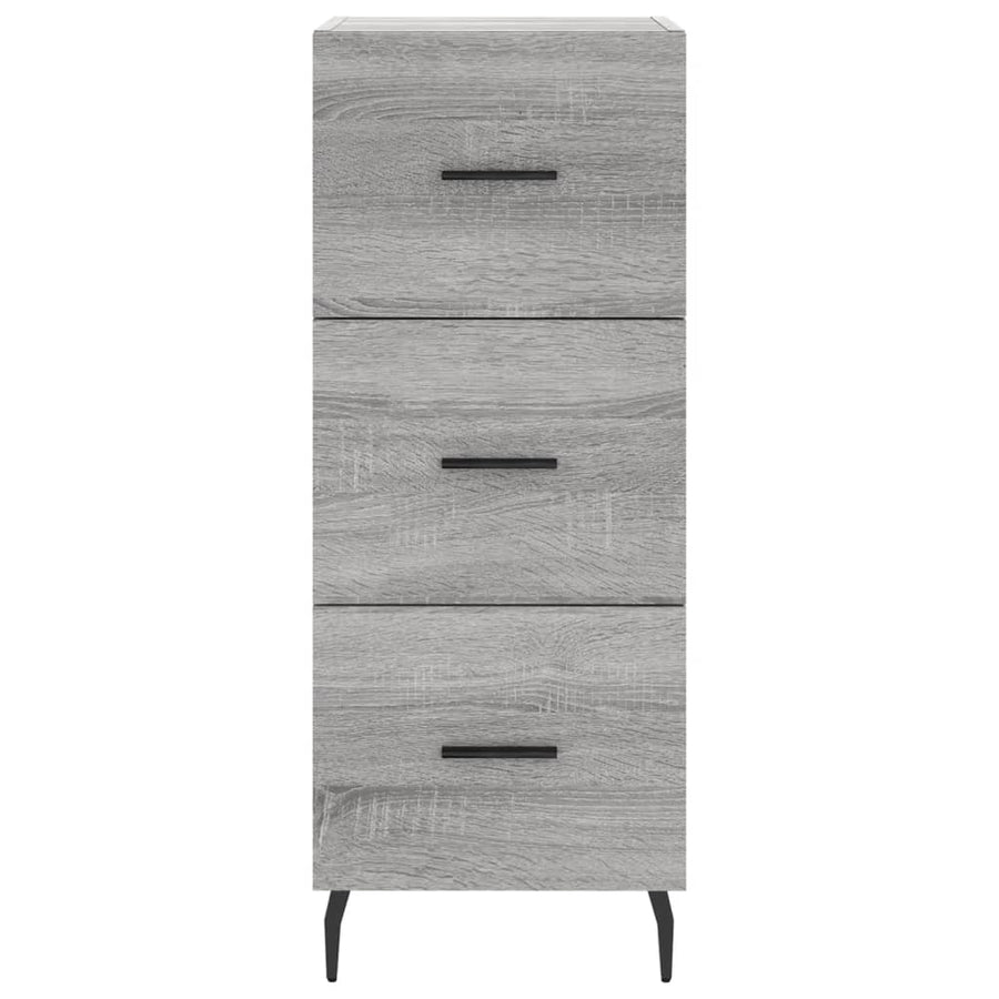 Dressoir 34,5X34X90 Cm Bewerkt Hout Grijs Sonoma Eikenkleurig