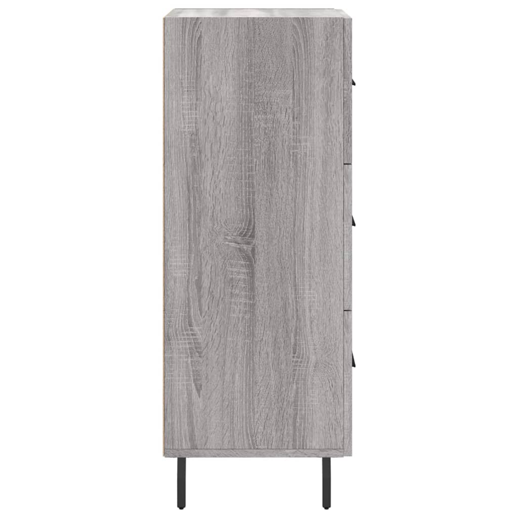 Dressoir 34,5X34X90 Cm Bewerkt Hout Grijs Sonoma Eikenkleurig