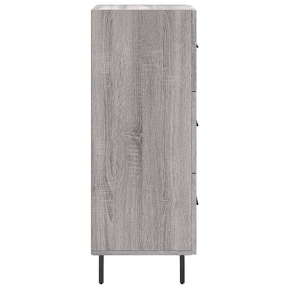 Dressoir 34,5X34X90 Cm Bewerkt Hout Grijs Sonoma Eikenkleurig