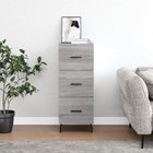 Dressoir 34,5x34x90 cm bewerkt hout grijs
