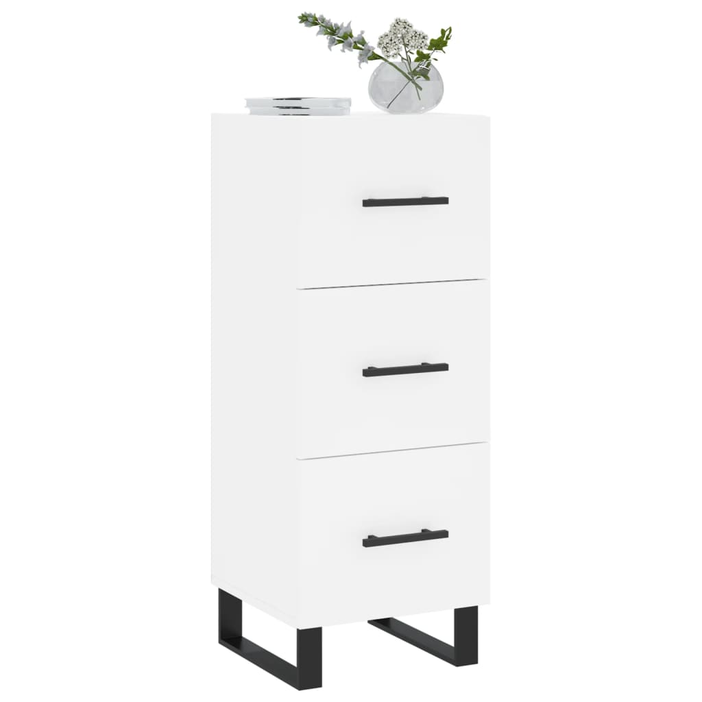 Dressoir 34,5X34X90 Cm Bewerkt Hout Wit
