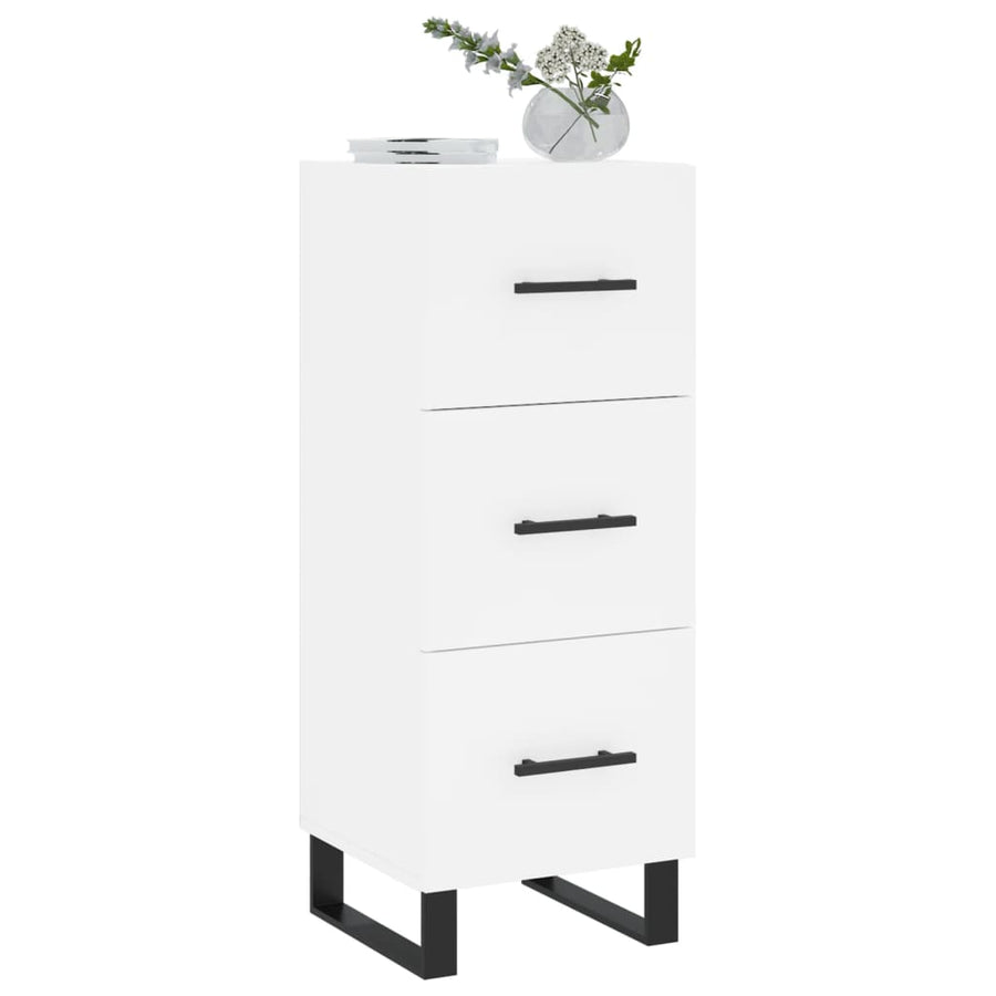 Dressoir 34,5X34X90 Cm Bewerkt Hout Wit