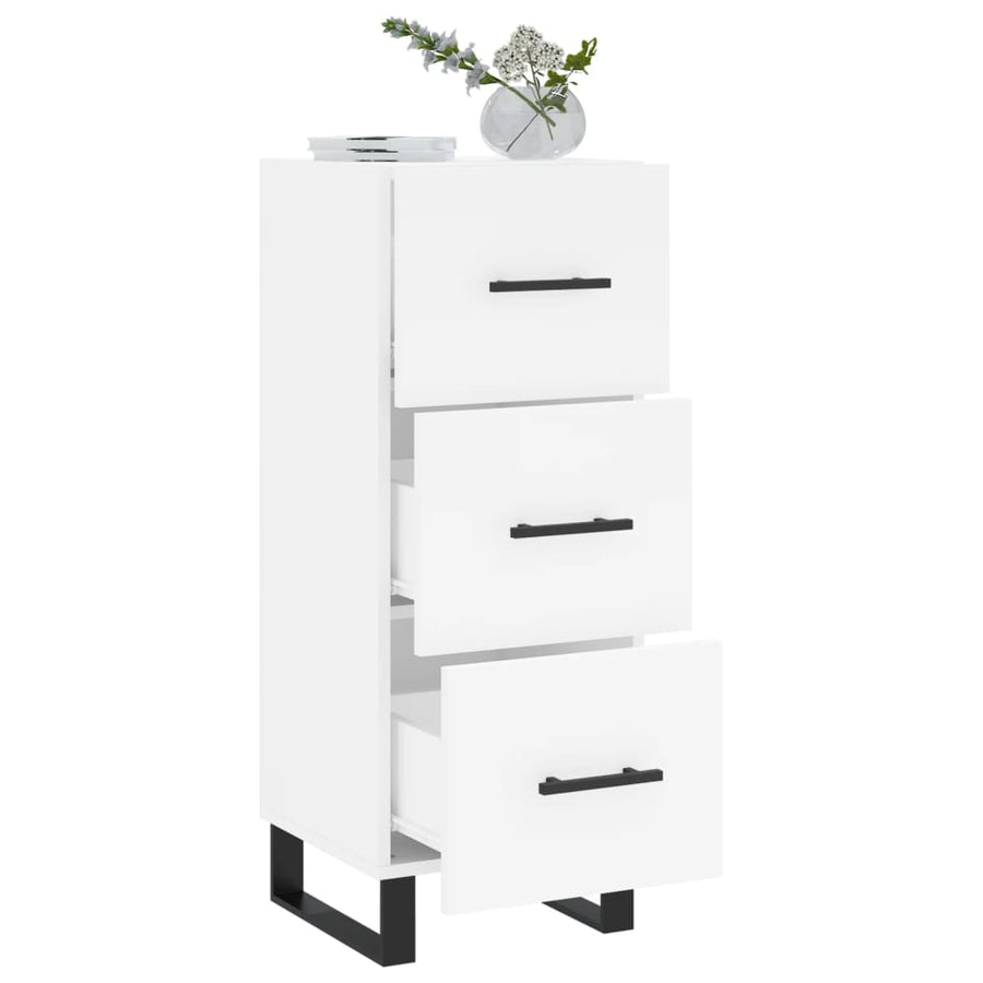 Dressoir 34,5X34X90 Cm Bewerkt Hout Wit
