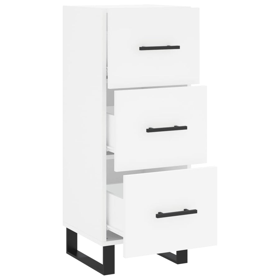 Dressoir 34,5X34X90 Cm Bewerkt Hout Wit