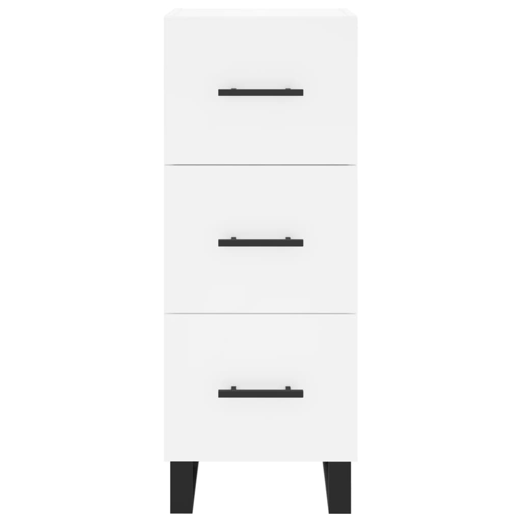 Dressoir 34,5X34X90 Cm Bewerkt Hout Wit