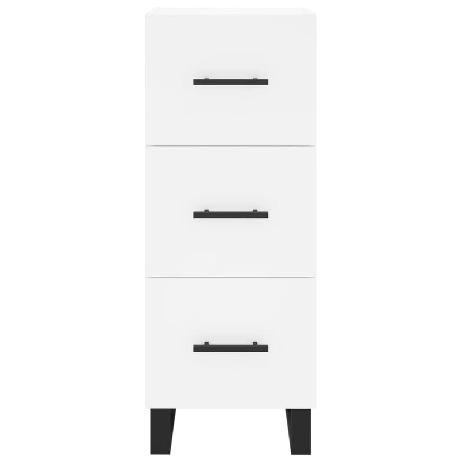 Dressoir 34,5X34X90 Cm Bewerkt Hout Wit