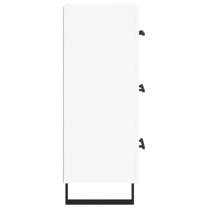Dressoir 34,5X34X90 Cm Bewerkt Hout Wit