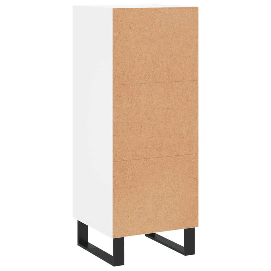 Dressoir 34,5X34X90 Cm Bewerkt Hout Wit
