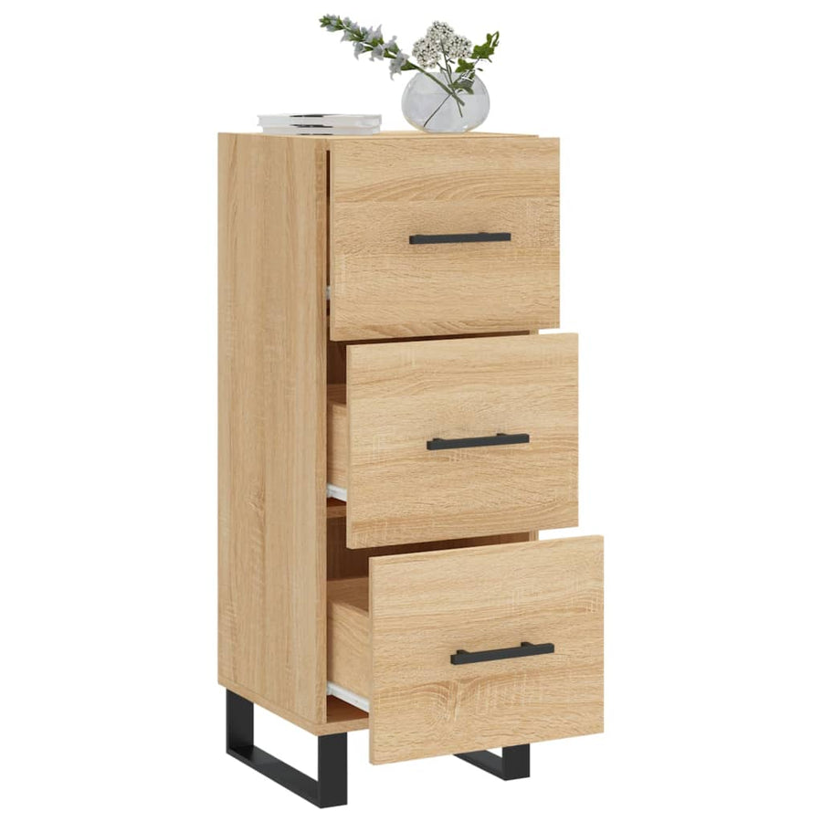 Dressoir 34,5X34X90 Cm Bewerkt Hout Sonoma Eiken