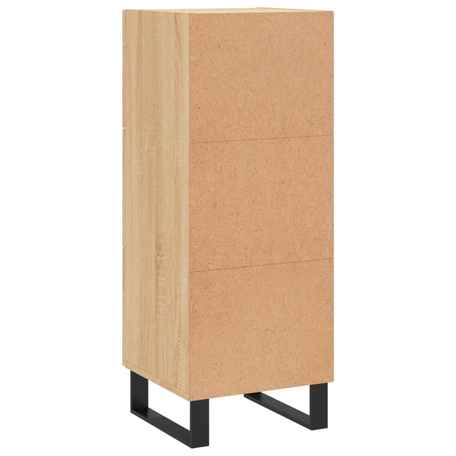 Dressoir 34,5X34X90 Cm Bewerkt Hout Sonoma Eiken