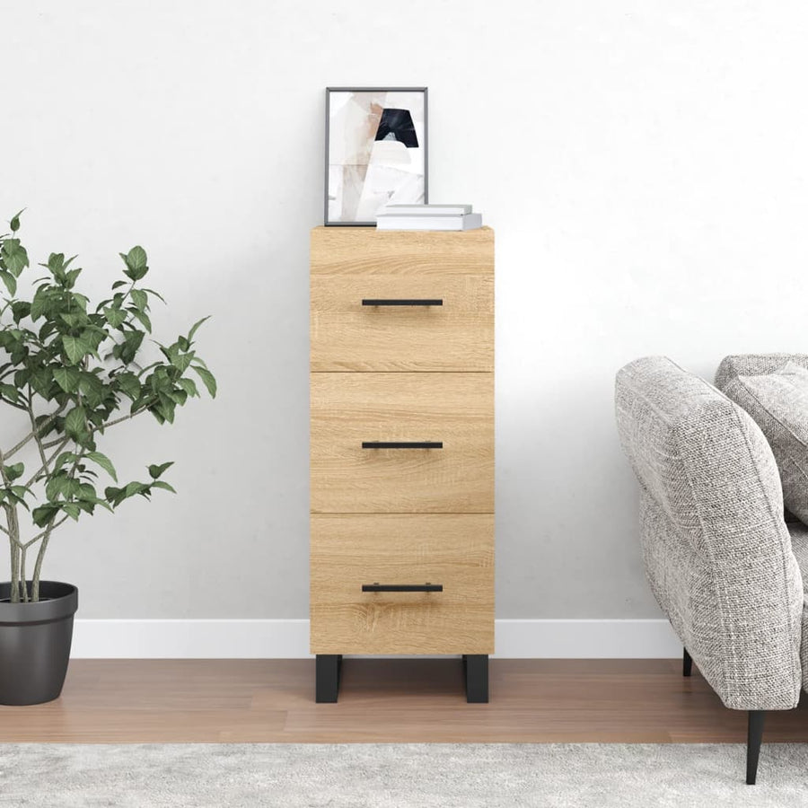 Dressoir 34,5X34X90 Cm Bewerkt Hout Sonoma Eiken