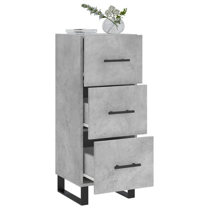 Dressoir 34,5X34X90 Cm Bewerkt Hout Betongrijs