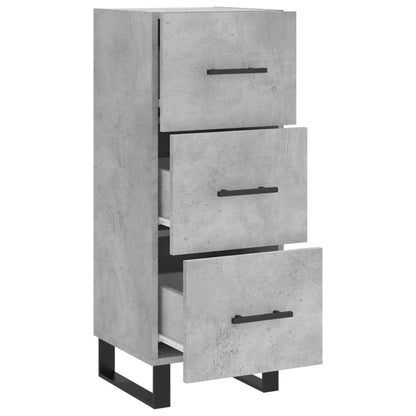 Dressoir 34,5X34X90 Cm Bewerkt Hout Betongrijs