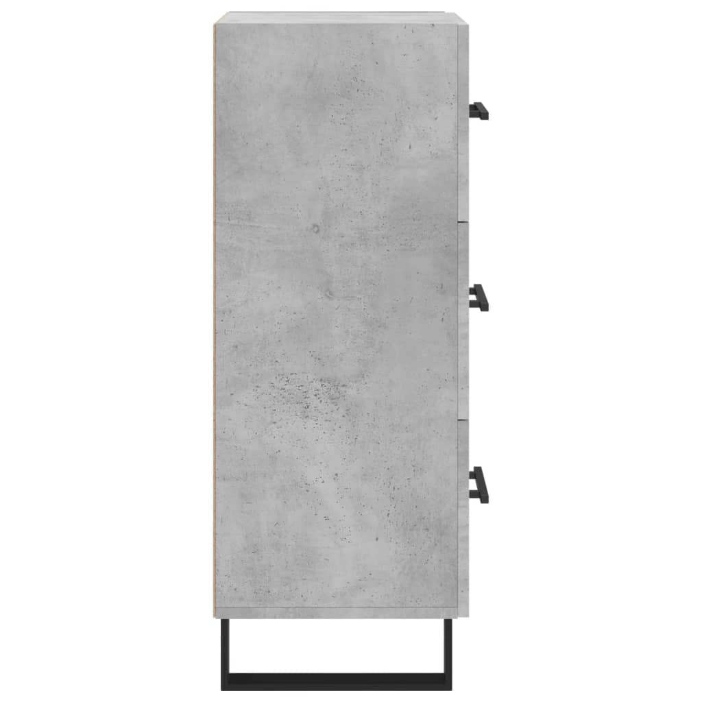 Dressoir 34,5X34X90 Cm Bewerkt Hout Betongrijs