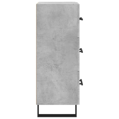 Dressoir 34,5X34X90 Cm Bewerkt Hout Betongrijs