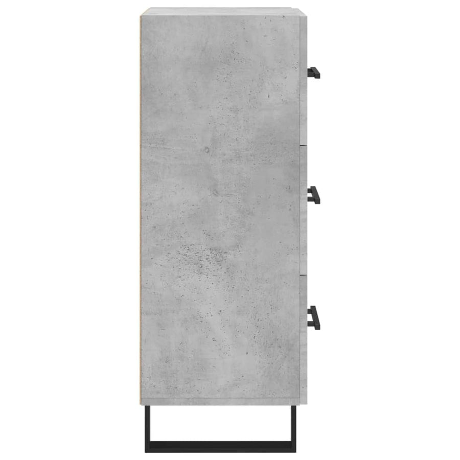 Dressoir 34,5X34X90 Cm Bewerkt Hout Betongrijs