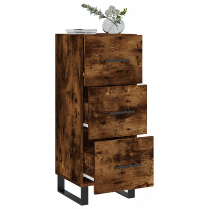 Dressoir 34,5X34X90 Cm Bewerkt Hout Gerookt Eiken
