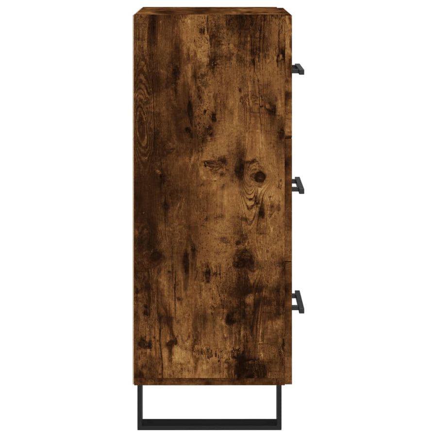 Dressoir 34,5X34X90 Cm Bewerkt Hout Gerookt Eiken