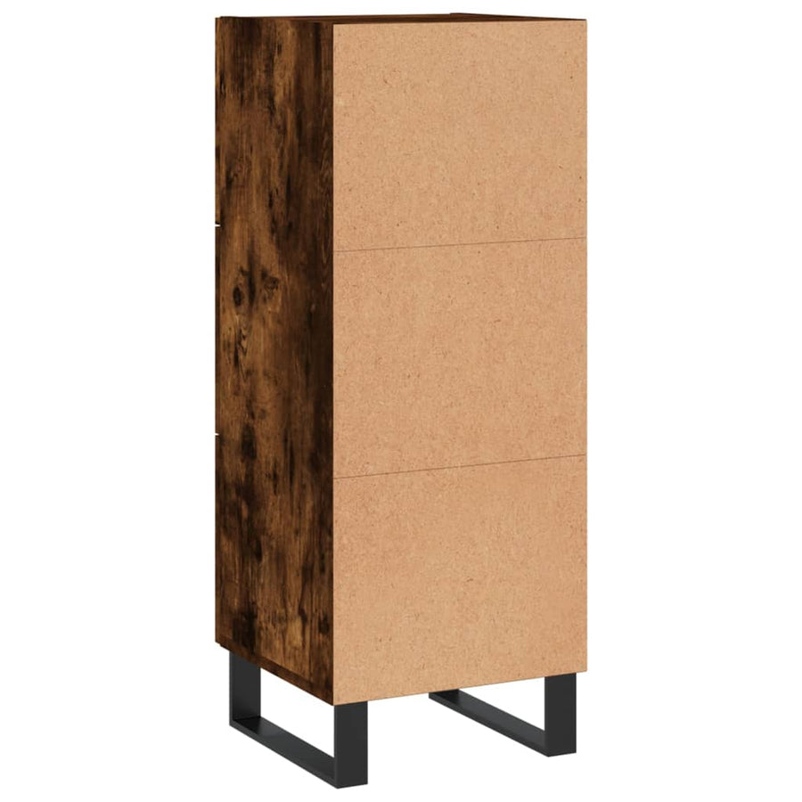 Dressoir 34,5X34X90 Cm Bewerkt Hout Gerookt Eiken