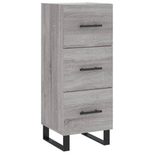 Dressoir 34,5X34X90 Cm Bewerkt Hout Eikenkleurig Grijs sonoma