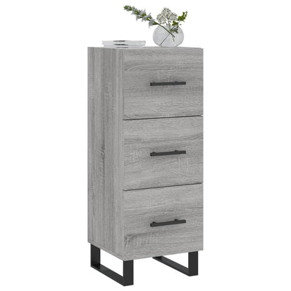 Dressoir 34,5X34X90 Cm Bewerkt Hout Eikenkleurig Grijs sonoma