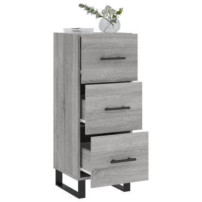 Dressoir 34,5X34X90 Cm Bewerkt Hout Eikenkleurig Grijs sonoma