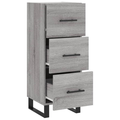 Dressoir 34,5X34X90 Cm Bewerkt Hout Eikenkleurig Grijs sonoma
